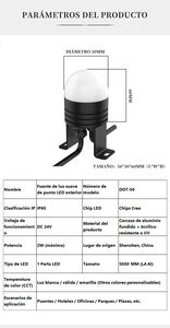 Fuente de Luz Puntual LED Redonda de 2W, IP65 Impermeable, para Publicidad Exterior, Decoración, Personalización Directa de Fábrica - Product Image 6