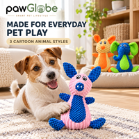 Jouets en peluche pour animaux de compagnie, jouets interactifs en velours côtelé en forme de cochon, éléphant, lapin, pour chien et chat, à jouer à la maison et en voyage
