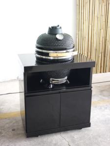 Barbecue fumoir en céramique <span class=keywords><strong>Kamado</strong></span> de 18 "en acier inoxydable 304 avec armoire de patio à charbon de bois BBQ Egg Design - Product Image 6