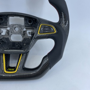 Volant en fibre de carbone véritable avec poignées pour pouces pour <span class=keywords><strong>Ford</strong></span> <span class=keywords><strong>Focus</strong></span> <span class=keywords><strong>MK3</strong></span>/<span class=keywords><strong>MK3</strong></span> RS/<span class=keywords><strong>MK3</strong></span> <span class=keywords><strong>ST</strong></span>/SE 2015 2016 <span class=keywords><strong>2017</strong></span> 2018 - Product Image 6