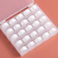 Ensemble de 25 accessoires de couture pour la maison, fil coloré et canette en plastique, kit de couture de style simple