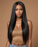 Peluca marrón de cabello humano 613 de alta calidad, Peluca de pelo liso de hueso sin pegamento de Color personalizado, peluca Frontal con cierre de encaje