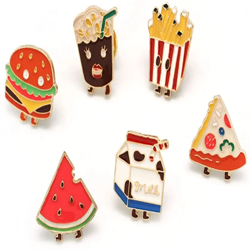 Custom Dessert Harde Emaille Pins Met Logo Metalen Revers Pin Badges Ambachten Voor Souvenir