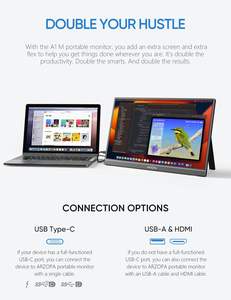 Écran IPS de 17.3 pouces à double écran UHD, écran portable 60Hz avec USB de type C HD <span class=keywords><strong>MI</strong></span>, vente en gros - Product Image 6