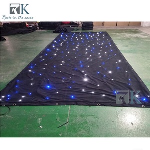 Elegant Pipe Drape <b>LED</b> <b>Star</b> Curtain with Blue & White Lights Pipe Stand - Product Image 4