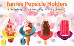Offre Spéciale : Supports à Sucettes Glacées en Silicone Alimentaire Réutilisables Anti-Goutte Colorés pour Cornets de Crème Glacée Estivaux - Product Image 5
