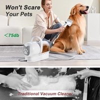 Nouveau kit de toilettage multifonctionnel 7-en-1 en acier inoxydable et plastique pour chiens et chats, tondeuse à poils sous vide