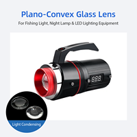 Lentille optique en verre plano-convexe 100*22mm à haute transmission lumineuse pour lampe de pêche, lampe de nuit, équipement d'éclairage LED
