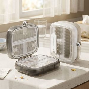 Organizador de Pastillas PP, Pastillero Semanal de 7 Días con Botón de Presión, Dispensador de Medicamentos y Vitaminas Portátil y Colorido para Viajes y Hogar - Product Image 3
