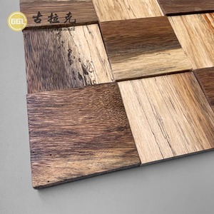 3D Surface <strong>3x3</strong> Huge Square Shape Wood Mosaic <strong>Tiles</strong> for Interior Luxury Design Bedroom Wall Kitchen Wall Decoration - Product Image 5