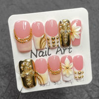 Faux ongles en acrylique faits main, couvrance totale, effet œil de chat, formes cercueil, amande, carré français, longs