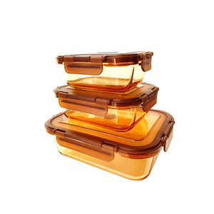 Boîte à lunch bento en verre borosilicate résistant à la chaleur, utilisable au micro-ondes, avec couvercle en PP et joint en silicone - Product Image 5