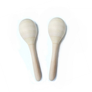 Grandes maracas en bois, instruments de musique Orff, jouets éducatifs pour la petite enfance, pour la stimulation visuelle et auditive - Product Image 1