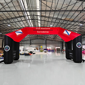 Arco Inflable Rojo con Impresión Digital, Resistente al Agua, para Bodas, Compromisos, Eventos, Publicidad, Inflables de Más de 12 Pies - Product Image 1