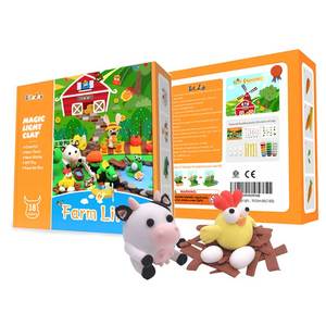 Juguetes de <span class=keywords><strong>plastilina</strong></span> para niños de calidad 2025, luz mágica, tema de vida de <span class=keywords><strong>granja</strong></span>, herramientas de arcilla súper ligeras para proyectos de manualidades, manualidades sin hornear - Product Image 2