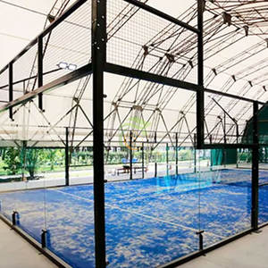 एक फ्रेम छत कवर टेंट के साथ पैडल खेल उपकरण क्षेत्र पैनोरामिक पैडल टेनिस कोर्ट - Product Image 5