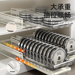 Égouttoir à vaisselle moderne et minimaliste en acier inoxydable pour armoires de cuisine, étagère de rangement pour bols et assiettes, <span class=keywords><strong>organisateur</strong></span> <span class=keywords><strong>sous</strong></span>-évier - Product Image 3