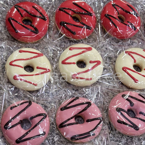 Donuts de Chocolate Caseros, Modelo de Juguete con Explosión Dulce, para Amantes de los Postres, Donut de Chocolate, Fideos con Revestimiento de Polvo para Hornear, Glaseado Derretido - Product Image 5