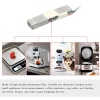 Piezas para báscula digital de cocina DIY HY-616B C2 Mini Celda de carga 1kg 2kg 5V Sensor de pesaje de puente completo de aleación de aluminio