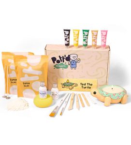 Mini kits de poterie |   Argile à séchage à l'air pour adultes |   Comprend des peintures, des pinceaux et des outils |   Tutoriel en ligne GRATUIT |   Débutants |   Ange/Paysage - Product Image 1