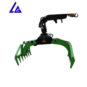Rotator <span class=keywords><strong>Crane</strong></span> Grapple Agricultural Log Grab Doppel funktions greifer mit Rechen baugruppe - Product Image 2