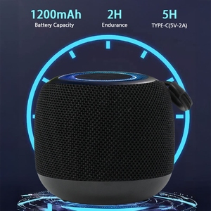 Quà Tặng Kỳ Nghỉ Nhỏ Xi Lanh Hình Loa Bầu Không Khí Âm Nhạc Ánh Sáng TWS Kết Nối 1200MAh Dung Lượng Pin Bền Nhà Loa - Product Image 3