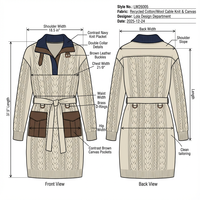 Robe longue maxi en laine crochetée imprimée pour femme, style OEM ODM, ample, à manches longues, en modal doux, vintage, élégante, pour le bureau ou les soirées, col montant, épaisse