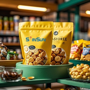 Bolsas de Papel Kraft Impresas Personalizadas con Cierre Ziplock, Bolsas de Mylar para Nueces y Cacahuetes, Bolsas para Snacks, Bolsas para Mezcla de Nueces, Chicle y Sushi - Product Image 6