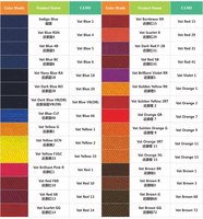 Tissus tissés Fils de coton utilisés Indigo Blue 94% Fabricant granulaire