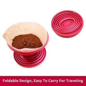 Eco Friendly Foldable Reusable Silicone <b>Coffee</b> Filter Collapsible Dripper for Brew <b>Maker</b> - Product Image 3