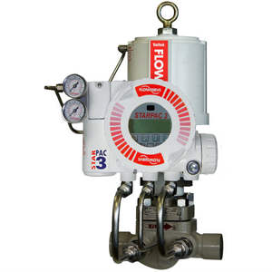 Vanne pneumatique avec positionneur de vanne numérique HART Flowserve Logix 3200MD, vanne à boisseau sphérique OEM - Product Image 1