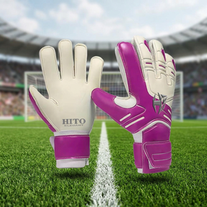 Gants de gardien de but de football professionnels personnalisés de haute qualité avec protection arrière en silicone injecté, doigts entièrement protégés, meilleur prix - Product Image 3