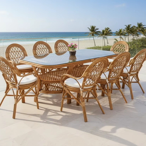 Juego de Comedor JAVA, Diseño Tradicional, Cómoda Mesa de Comedor Larga de Indonesia para Apartamento, Villa u Hotel - Product Image 2
