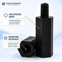 M2 M2.5 M3 M4 Schwarze Nylon-Abstandshalter Schrauben Muttern Sortiment Kunststoff PCB-Abstandshalter Befestigungselemente für Motherboard Leiterplatten