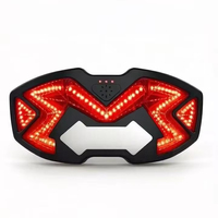 Casque de moto avec lumière d'avertissement ABS, signalisation de direction pour la conduite nocturne, recharge USB, LED sans fil