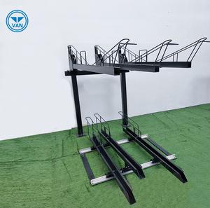 Vente chaude Supports autoportants à revêtement en poudre pour l'extérieur Porte-vélos de <span class=keywords><strong>garage</strong></span> à deux étages pour 6 vélos - Product Image 1