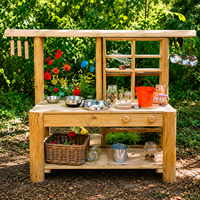 Maisonnette de jeu en bois massif pour enfants, mobilier d'extérieur haut de gamme pour maternelle, pour jeux de rôle (cuisine, sable, eau), chambre, salle à manger, hôpital
