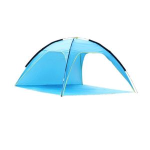 Tente de plage camouflage personnalisée en usine, une chambre, ventilation trois côtés, ouverture rapide, imperméable, polyester 190T enduit argenté - Product Image 1