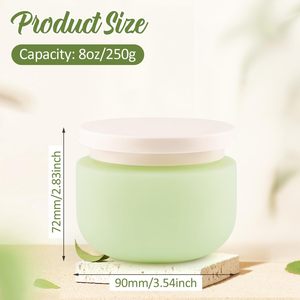 Crema Desmaquillante Facial Amarillo Verde 100/200, Cuidado de la Piel con Acabado Mate, Envase Cosmético con Tapa de Aluminio Sellada de Boca Ancha y Tacto Suave - Product Image 2