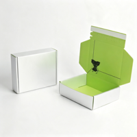 Boîte d'expédition en carton ondulé kraft personnalisée avec fermeture à glissière, pour cosmétiques, parfums, envoi express