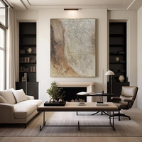 Décoration murale de luxe pour la maison, art texturé aux tons terreux, œuvre abstraite, peinture à l'huile peinte à la main sur toile, tableau moderne de grande taille pour