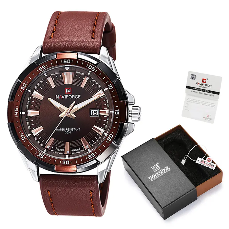 NAVIFORCE NF9056 Quartz Watch Custom Logo Rose Gold Stainless Steel Mens Watches Sports Cheapest Watch Brands