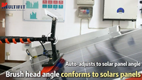 Cepillo de Limpieza Solar Manual con Raspador, Barra Telescópica de Aleación de Aluminio de 3.6m para Paneles Solares, Ventanas y Vidrios, Limpieza en Seco y con Agua
