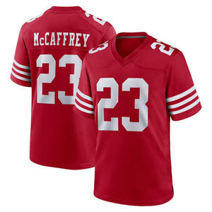 Rosso da uomo 23 Christian McCaffrey 1 Deebo Samuel Sr 11 Brandon Aiyuk 14 <span class=keywords><strong>Ricky</strong></span> Pearsall America maglia da calcio cucita - Product Image 1