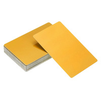 Cartes de visite vierges en aluminium pour transfert thermique par sublimation - Cartes d'invitation et de remerciement imperméables