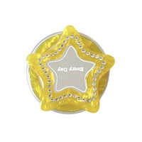Soporte magnético para teléfono con forma de estrella de cinco puntas, con purpurina y efecto espejo, en colores de moda, portátil, con bolsa de gas, soporte flexible para escritorio.