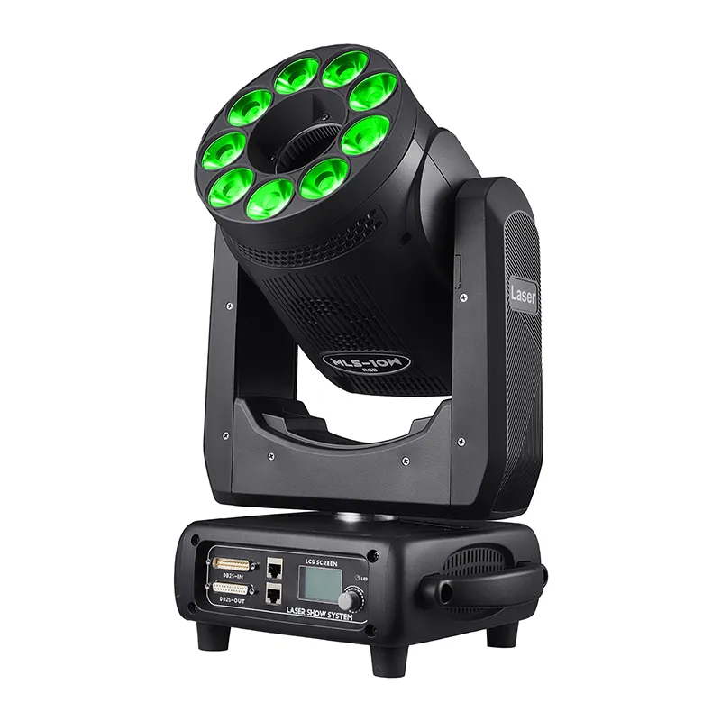 New Arrival 9X20W Rgbw 4In1 Led Wash Light 10W Rgb Animation Moving Head Laser Light For Night Club