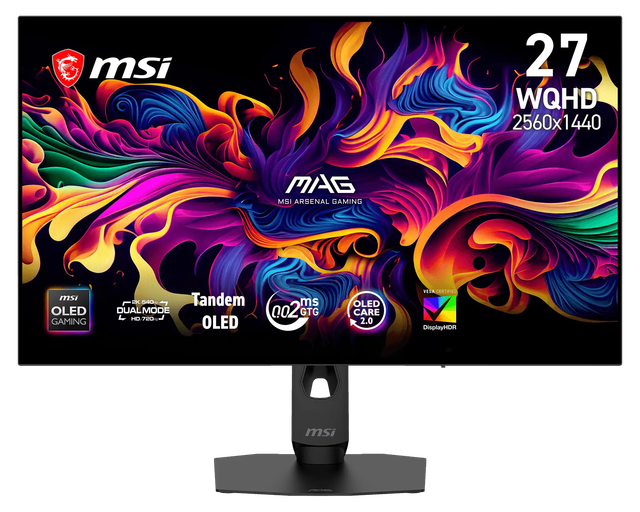 2026 New MAG 276QRDY54 27inch 4th WOLED Screen Dual Mode 2K 540Hz & HD 720Hz 0.02ms with Ergonomic Stand Gaming Monitor for PC