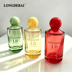 Botella de Perfume de Lujo Personalizada con Certificación CE 2026 para Mujer, Botella de Vidrio Redonda Vacía de 30 ml, 50 ml, 100 ml, Color Macaron, con Atomizador - Product Image 1