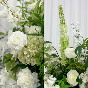 Arreglos Florales Artificiales Blancos y Verdes de Lujo para Decoración de Bodas y Estilismo de Locales de Alta Gama - Product Image 3